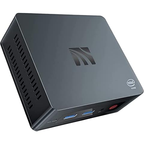 Mini Desktop Computer, Mini PC Windows 10 8GB RAM 256GB SSD Intel Celeron J3455 Support 2.4G/5G WiFi,Gigabit Ethernet,HDMI,USB 3.0,BT4.0 Support Auto Power On Cover