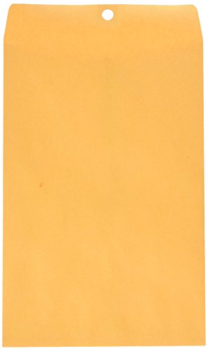 School Smart Kraft Envelope with Clasp, No 55, 6 x 9 Inches, Pack of 100