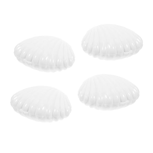 LIFKOME Cajas de Almacenamiento Forma de Concha de Contenedores de Plástico para Joyas y Chocolates para Temáticas de Color Blanco