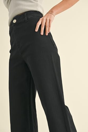 Miou Muse - Straight Wide Leg Denim Pants - MMP6233