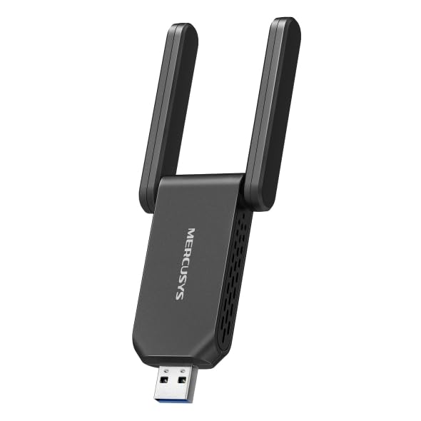 Adaptor Mercusys AX1800 USB Dual-Band, standarde wireless IEEE 802.11 a/n/ac/ax 5 GHz, IEEE 802.11 b/g/n 2.4 GHz, 2 External Hig