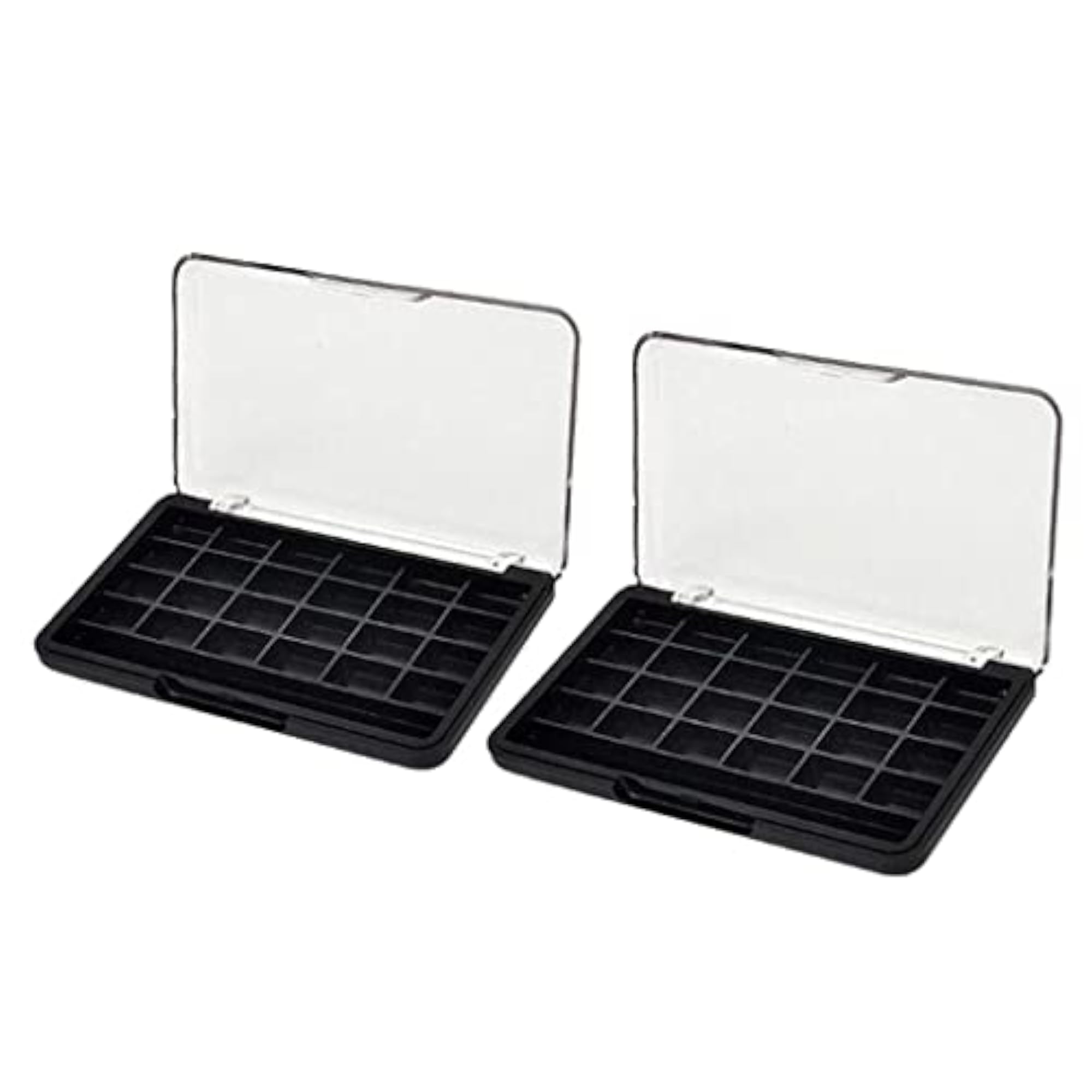24 Grids Empty Makeup Eyeshadow Palette Case, 2Pcs