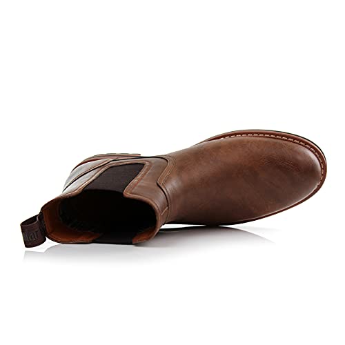 Image of Polar Fox Men's Classic High-Top Chelsea Boot | Stylish Slip-On Ankle Boot for Dress, Casual & Formal Wear