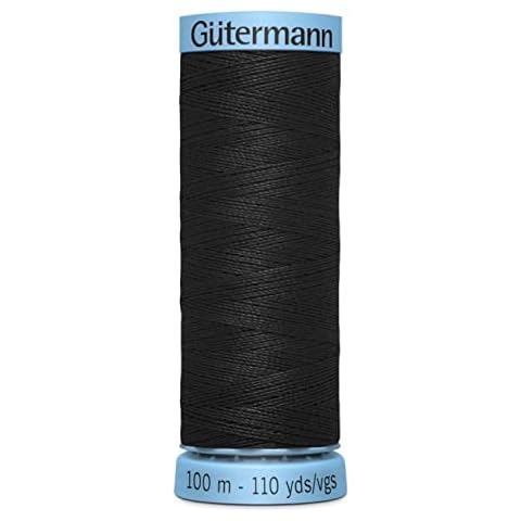 Gutermann Luxurious Silk Sewing Thread Black 000 Cover