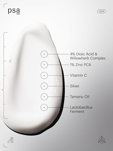 PSA - SILVER LINING Dioic & Willowherb Clarifying Cream | Zinc, Vitamin C, Tamanu | Suitable For All Skin Types (50 ml | 1.7 oz)