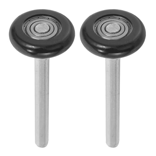Mikikit Rodillos de Nailon con Vástago para Puerta de Garaje 46x120h, Juego de 2 Piezas, Rodillos de Repuesto Silenciosos para Puertas Automáticas, Ruedas Resistentes para Rieles Estándar