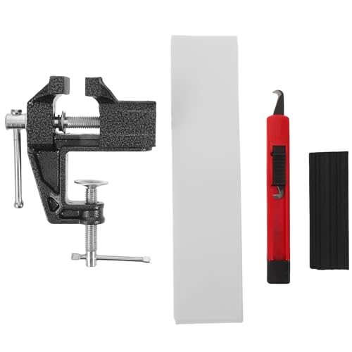 Kisangel ゴルフグリップキット 4個 クラブグリップ交換用 グリップ取り外しツール ポータブルテーブルバイス クラブグリップ交換プロキット シャフトバイスクランプアクセサリー 修理ツール