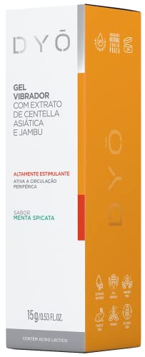 Gel Vibrador com Extrato de Centella Asiática e Jambu 15 g (Sabor Menta Spicata)