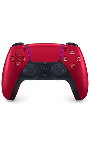 Playstation Sony, Manette 5 officielle DualSense, Sans fil, Batterie rechargeable, Bluetooth, Compatible avec PS5 et PC, Couleur : Volcanic Red