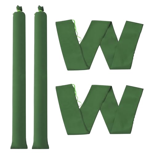 Bolsa de arena para inundaciones PATIKIL de lona verde con banda elástica pack de 4