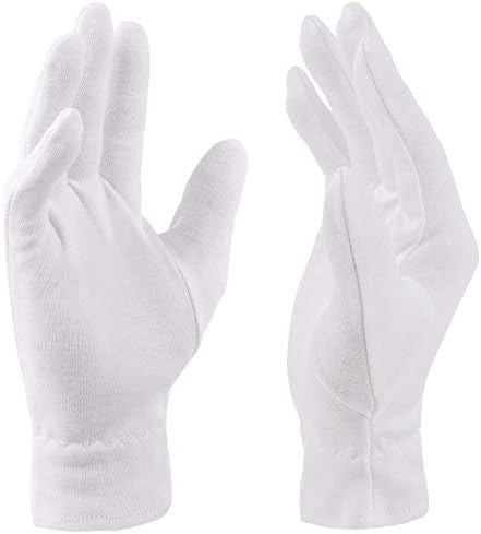 Moisturizing Gloves for Dry Hands Overnight, Selizo 3 Pairs 100 Percent White Cotton Gloves for Women Eczema, Hand Moisturizer Sleeping Spa Gloves for Eczema Dry Hands