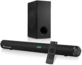 Wohome Sound Bars for TV with Subwoofer, 28-INCH 120W Ultra Slim Surround Soundbar Speakers System with Wireless Bluetooth 5.0 HDMI-ARC Optical RCA USB AUX Input,Works with 4K & HD TVs,Model S99
