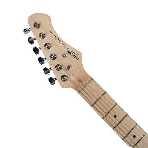 Image of SEST230 HSS Electric Guitar with Bag | Beginner Electric Guitar Kit with HSS Pickups, Basswood Body, Maple Neck & Rosewood Fretboard, Tremolo Bridge| Includes Padded Gig Bag & Allen Key
