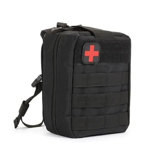 XIRIXX Riñonera de emergencia al aire libre, almacenamiento de viaje, mochila médica para deportes al aire libre, montañismo, bolsa de salvamento de vidas, mochila de pesca, Negro, Talla única
