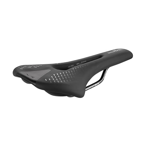 Selle Italia XR Gel Flow Racing - Sillín de Bicicleta Off-Road, Bicicleta de Montaña, MTB, Cuadro de Aluminio y Agujero Anatómico - Talla S2, Negro