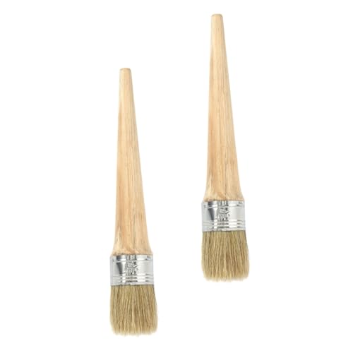 Alipis 2 Piezas Pinceles de Cabeza Redonda con Mango para Pintura al Óleo y Acrílico Cerdas Suaves y Duraderas para Artistas y Proyectos de Manualidades
