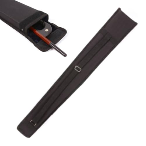 Estuche vertical para arco de doble bajo, 1 unidad, funda rígida fuerte, color negro
