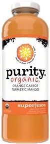 Purity Super Juice, Orange Carrot, Turmeric Mango 14 Oz (12 Pack)