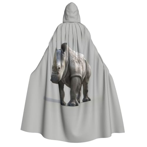 Cape à capuche rhinocéros 190 cm pour changer de look facilement lors de votre festival cosplay