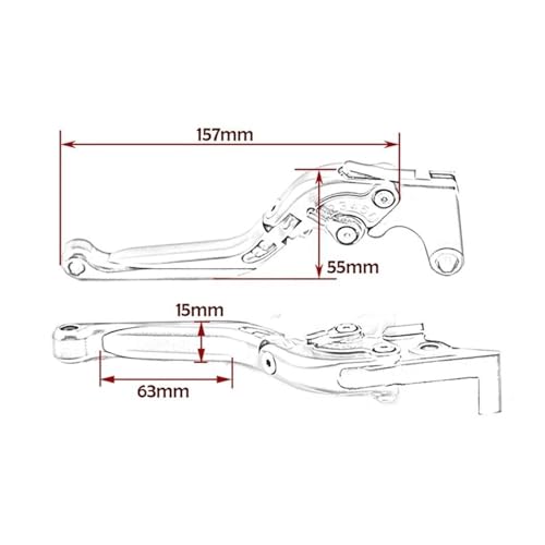 Leviers de frein et d'embrayage repliables antichoc Hypermotard - 4