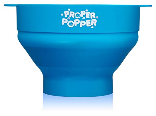 Image of The Original Proper Popper Microwave Popcorn Popper, Silicone Popcorn Maker, Collapsible Bowl BPA Free & Dishwasher Safe - (Turquoise)