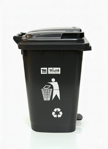 Image of Milan Plastic Garbage Waste Dustbin with Step-On Pedal 65 Ltr Assorted