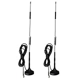(2Pack) 4G LTE Antenna 12Dbi 700MHz/2700MHz Cellular Antenna Magnet Mount with SMA Male Connector...