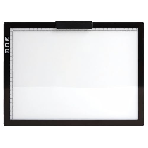 A4 Rechargeable Led Light Pad, Fast Charge Tracing Box with Stand and Clip - 6 Adjustable Brightness Levels, USB-C, 13.5X9.6X0.4In Portable Drawing Board