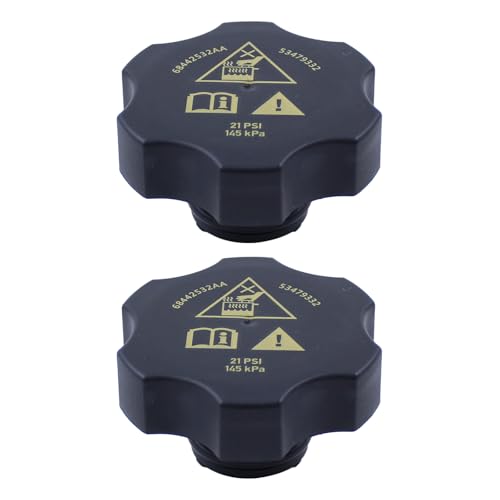 Roneeson Radiator Coolant Reservoir Tank Cap for Jeep Cherokee Compass Gladiator Grand Cherokee Renegade Wrangler Ram 1500 2500 3500 4500 5500 Dodge Dart Durango Hornet Chrysler 200 Pacifica Voyager
