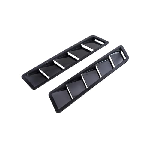 2個のユニバーサルカーフロントボンネットベントフードカーボンファイバースタイルフード冷却パネルフォード/マスタング/日産/BMW/VW/ジェッタ/ゴルフ/ジープに対応(Black)
