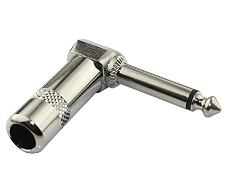 5 Spine Jack 6.35mm Maschio A 90° - Per Chitarra, Microfono, Altoparlante, Da Saldare - Foto 3