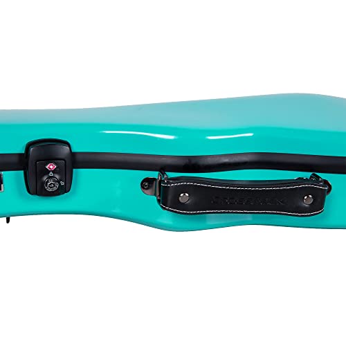 Image of Crossrock Case - Fiberglass Mandolin Case - Fits Both A & F Styles - Padded Straps, Accessory Compartment, Fixed & Removable Padding - Includes TSA Lock - Mint Blue (CRF1020MAFMB)