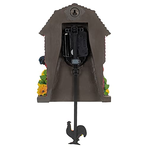 Pendule horloge rustique coq de ferme pour mur vide et triste