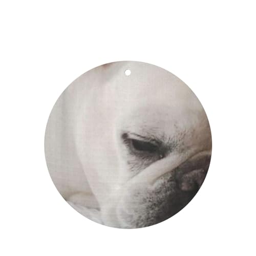 2パック 吊り下げ式車用芳香剤カード - 長持ちする吊り下げ式アロマセラピーカード (ラベンダーの香り) 車、自宅の寝室、ワードローブ、靴箱などに最適 ユニセックス(犬のフレンチブルドッグ犬 フレンチブルドッグ)