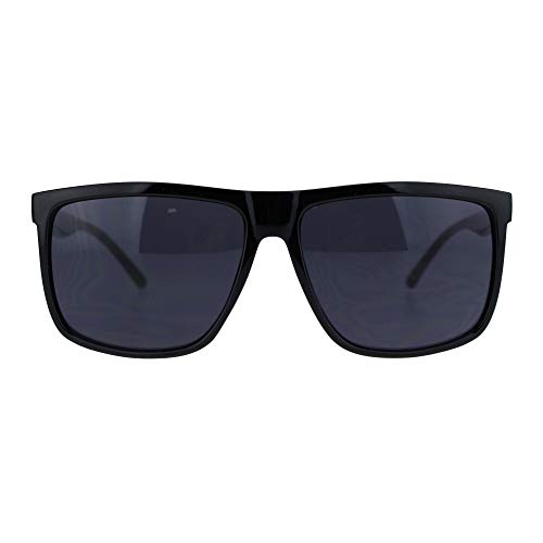 Juicy Orange Dark Black Lens Men's Sunglasses Classic Square Frame Black2