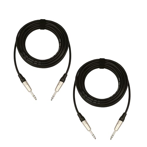 2 Pack Speaker Cable – 16FT (5M) Premium 1/4 to