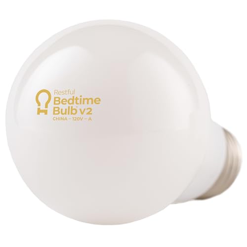 Image of Restful 1-Pack Bedtime Bulb v2 for Better Sleep (45+ Years of Light) - Dimmable Low Blue Light Bulb, Easy Setup, Reduces Eye Strain