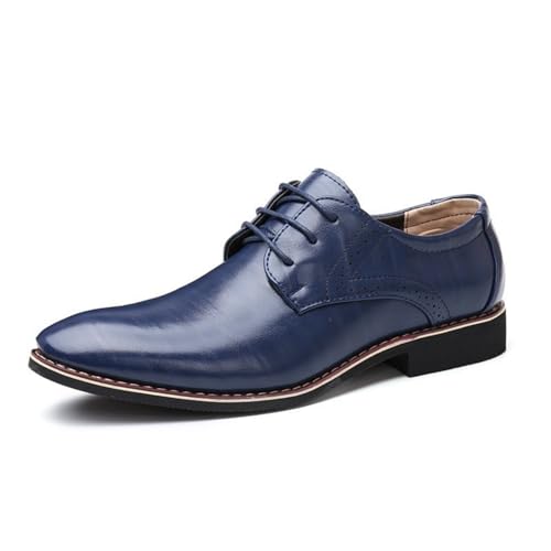 Hixingo Chaussures Habillées Oxford en Cuir pour Homme, Chaussures Ville Homme 38-48 EU Derby Masculin Basse Business en Cuir Confortable Antidérapantes pour...