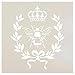 French Bee Stencil by StudioR12 | Crown, Laurel Wreath, Bee, Shabby Chic Country - Reusable- Chalky Paint- Use for Furniture Wood Signs Pillows Fabric Home Wall Decor | Select Size (6" x 6")