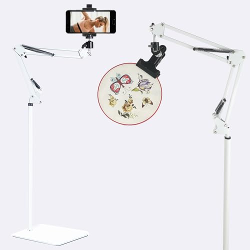 Image of Embroidery Hoop Stand,Rotate Hand Embroidery Floor Stand Embroidery Hoop Holder Stand Can Move Freely Hand Embroidery Stand Floor Cross Stitch Hoop Stand Suitable for