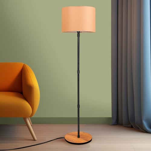Image of Rellon Floor Lamp for Living Room with Decorative Metal Floor Lamp Standing Home Decoration Floor JuteLamp Shade Reading for Bedroom, Office,Kitchen (A2)
