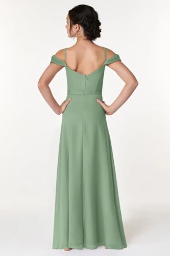 Cold Shoulder Junior Bridesmaid Dresses for Wedding Backless Chiffon Flower Girl Dress Sleeveless Long Formal Dress2
