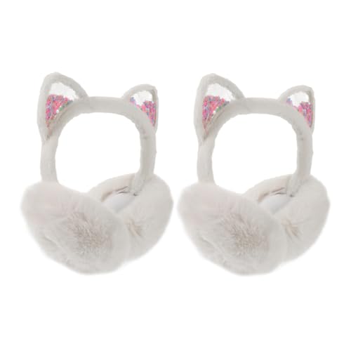 COLLBATH 2pcs Boys and Girls Ear Muffs Winter Ear Warmers Plush Earmuffs for Girls Sleep Muffs