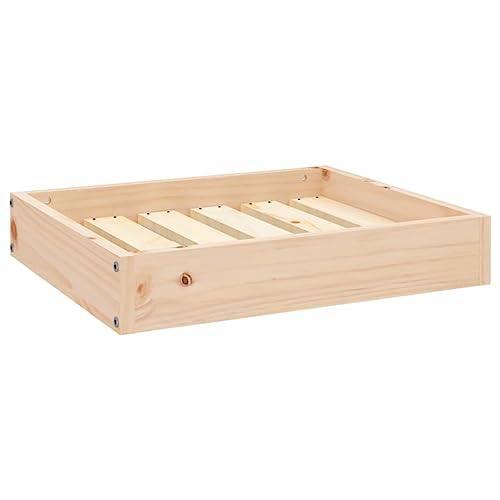 Lit pour Chien en Bois, Panier Canapé pour Chien Chat Animal de Compagnie 51,5x44x9 cm Bois de pin...