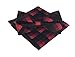 Red Black Norrow Plaid Pre-tie Bow Tie and Pocket Square Set Fashion Design Retro Designer Cravat for Men Boy Kids