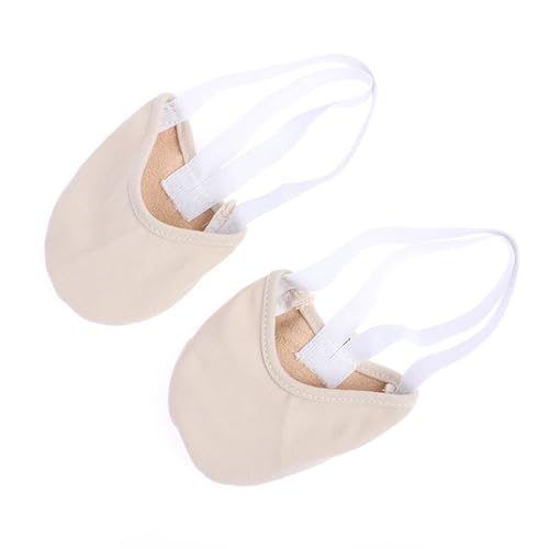 YEJULMRH 1 par de zapatos de gimnasia rítmica de media longitud de piel de oveja fondo flexible para niños y adultos, zapatos de baile de gimnasia y danza media alza flexible., marrón, L 38-39