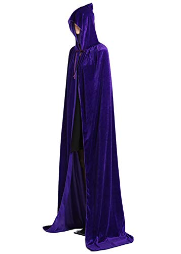 ALIZIWAY Unisex Hooded Cloak Full Long Velvet Cape for Halloween Cosplay Costumes - Image 4
