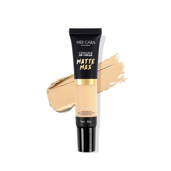 NEE CARA Matte Max Concealer BB Cream | Full Coverage Liquid Foundation | Lightweight, Oil Control & Long-Lasting Makeup | Smooth Matte Finish | All Skin Types | 30g (Shade N366)-image-30