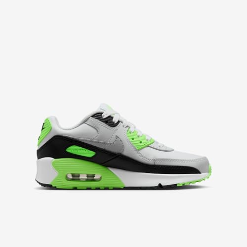 Nike Air Max 90 LTR Big Kids’ Shoes (CD6864-130, White/Photon Dust/Lime Blast/Light Smoke Grey)3