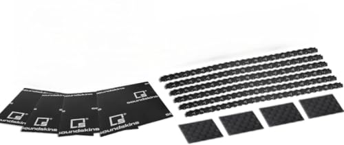 Soundskins SSK-SSPROSK-Rings Complete 4 Speaker Sound Deadening Kit - Triple Layer Mats Closed Cell Strips and Wavy Pads - Fits 6x9 and Smaller
